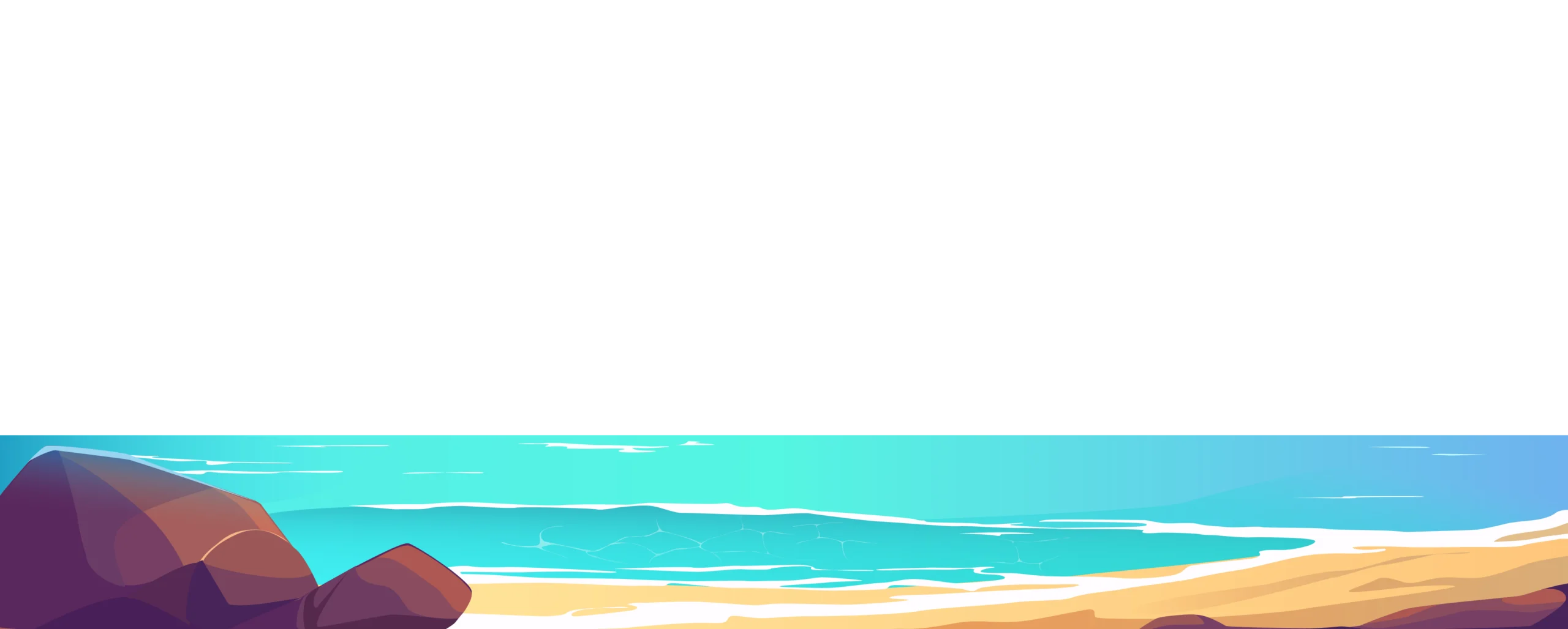 Cannon's Cove ocean meeting land illustration